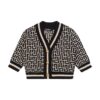 Cardigan bambino nero e bianco