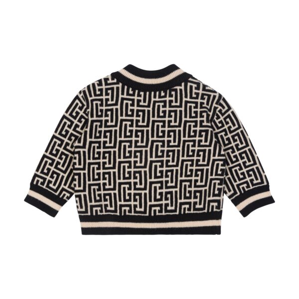 Cardigan bambino nero e bianco