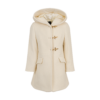 Cappotto ragazza panna