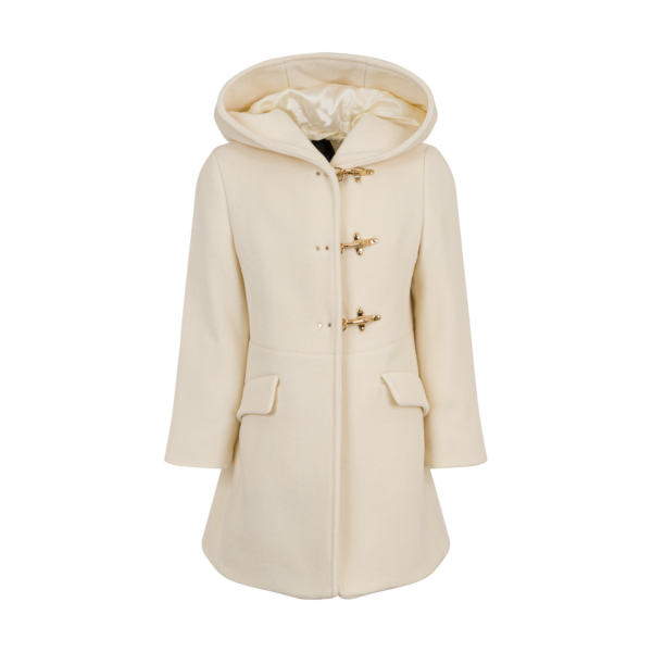 Cappotto ragazza panna