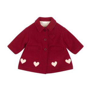 Cappotto bambina bordeaux