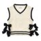 Gilet bambina crema e nero