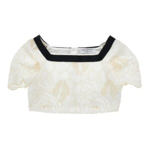 Top bambina crema e nero