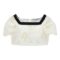 Top bambina crema e nero