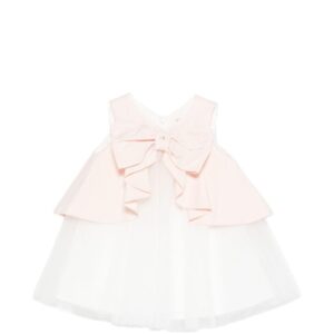 Abito bambina bianco e rosa