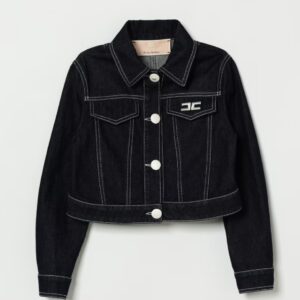 Giubbotto bambina denim scuro
