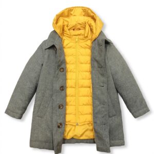 Cappotto Bambino Grigio e Giallo